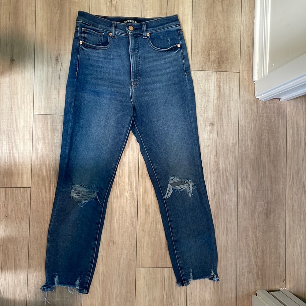 Super high rise slim ankle jeans